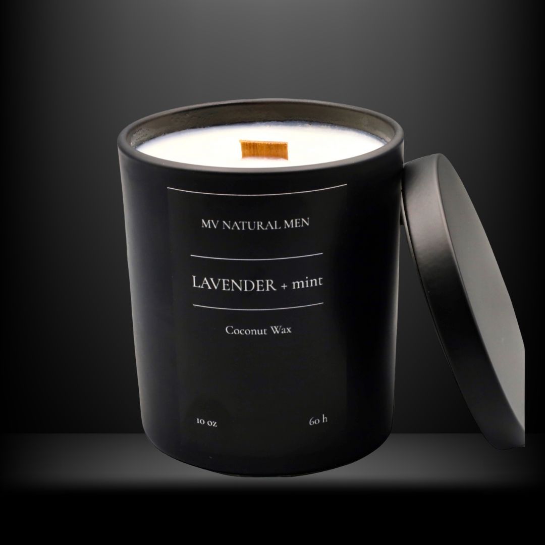 Lavender + Mint Coconut Wax Candle – MV NATURAL MEN